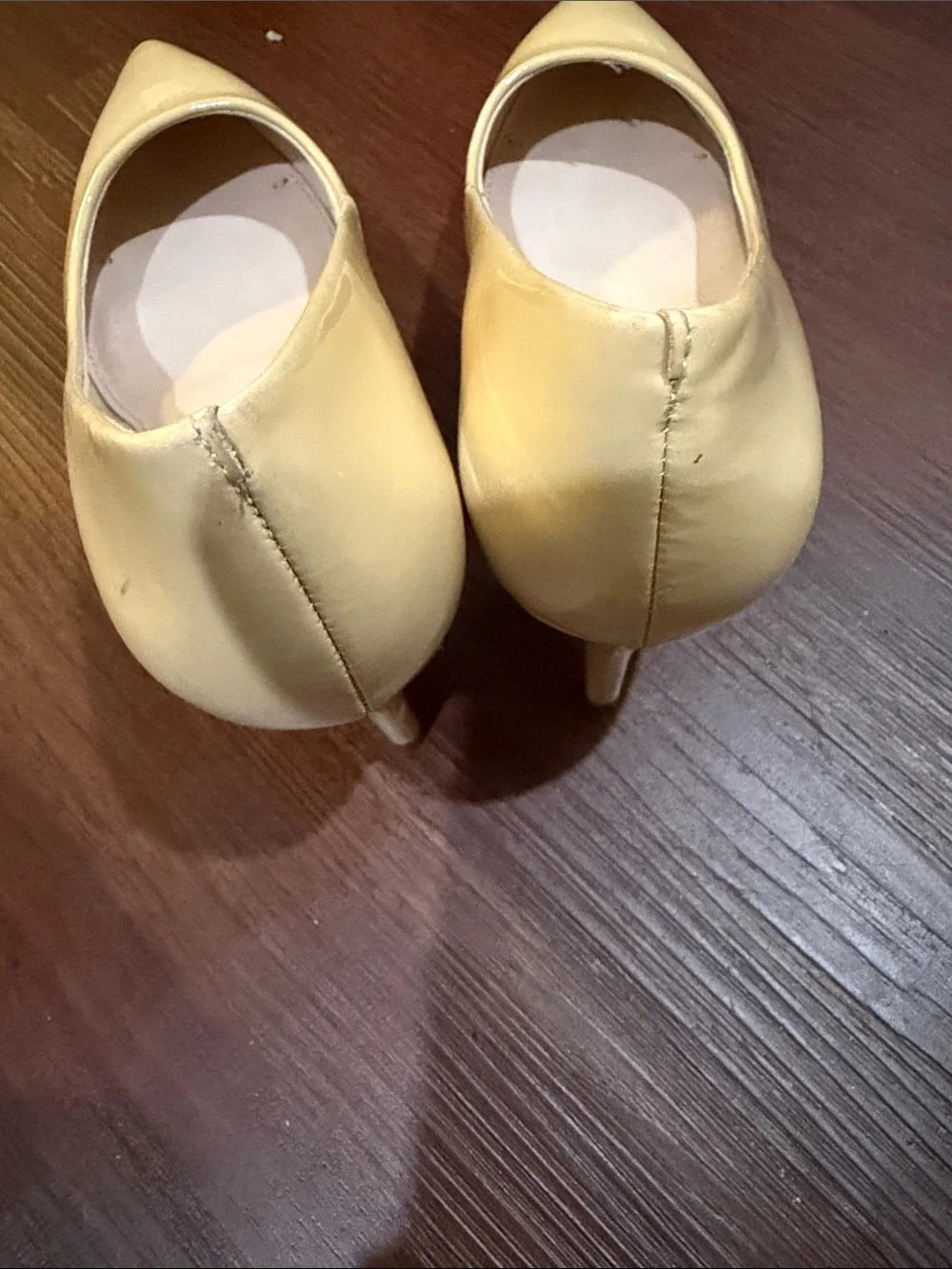 Louise et Cie Yellow Patent Pointed-Toe Pumps